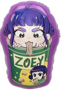 Шар (33''/84 см) Фигура, Девочки Аниме, Дизайн №3, 1 шт.