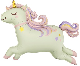 Шар (38''/97 см) Фигура, Волшебный единорог, 1 шт. в уп.